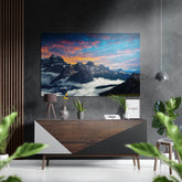 Mountain View Brushed Aluminium Dibond Wall Art.